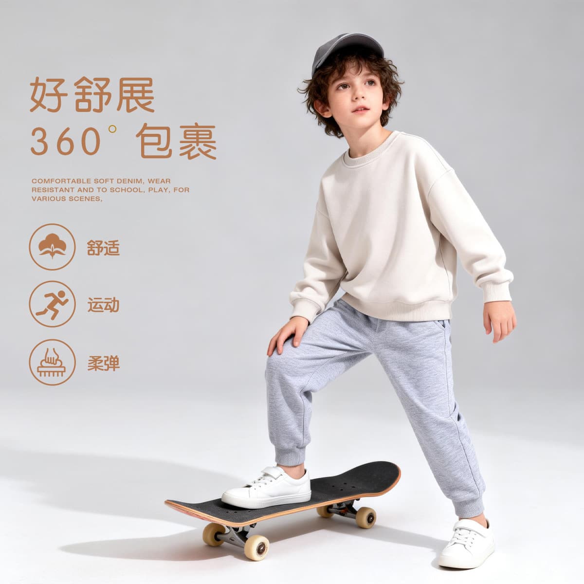 New Boys Spring Autumn Kids Sweatpants Korean Style Pure Cotton Casual Pants for Girls Children's Clothing In Stock Drop Shipping