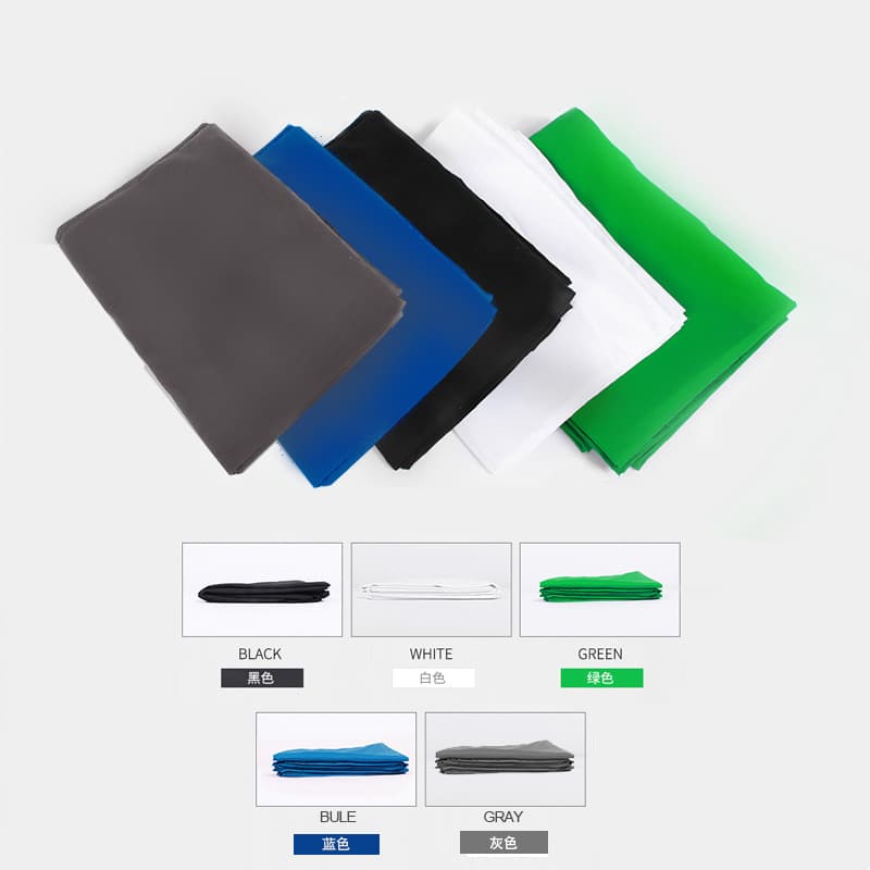 Factory Wholesale Photography 2x3m Backdrop Cloth Video Portrait Chroma Key Light Absorbing Fabric Black White Green Solid Color Polyester Cloth