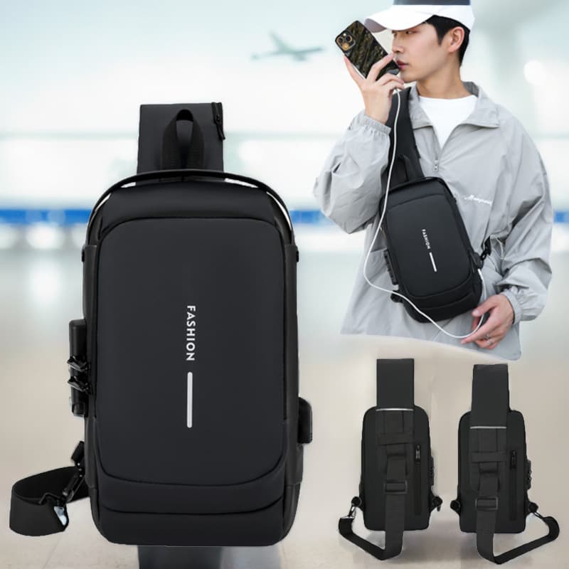 400g Cross-border High Quality Chest Bag Men's Casual Sling Bag Crossbody Waist Bag Business Travel Crossbody Bag