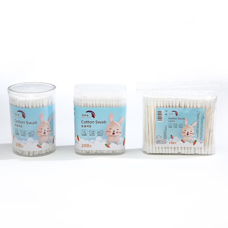 Xue Jiao Niang double-ended paper stick baby cotton swab disposable ear spoon baby can use clean cotton swab spiral ear spoon