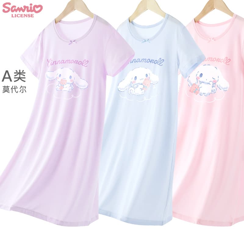 Girls Summer Nightgown Modal Kids Pajamas Cinnamoroll Thin Style New Girls Older Kids Homewear