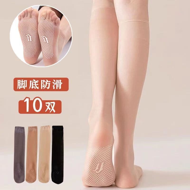 Pure Desire Style Long Socks Women Summer Ultra Light Semi-Transparent JK Calf Socks Pressure Slimming Mid-Length Over-the-Knee Socks