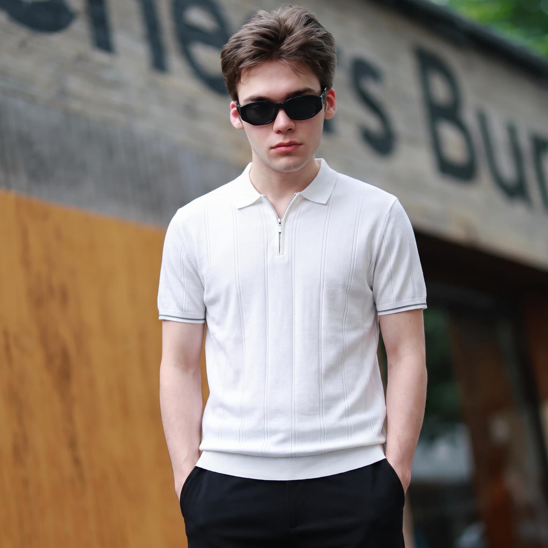 Short-sleeved POLO shirt for men in summer 2026 new trendy simple fashion youth popular standard printing Japanese style