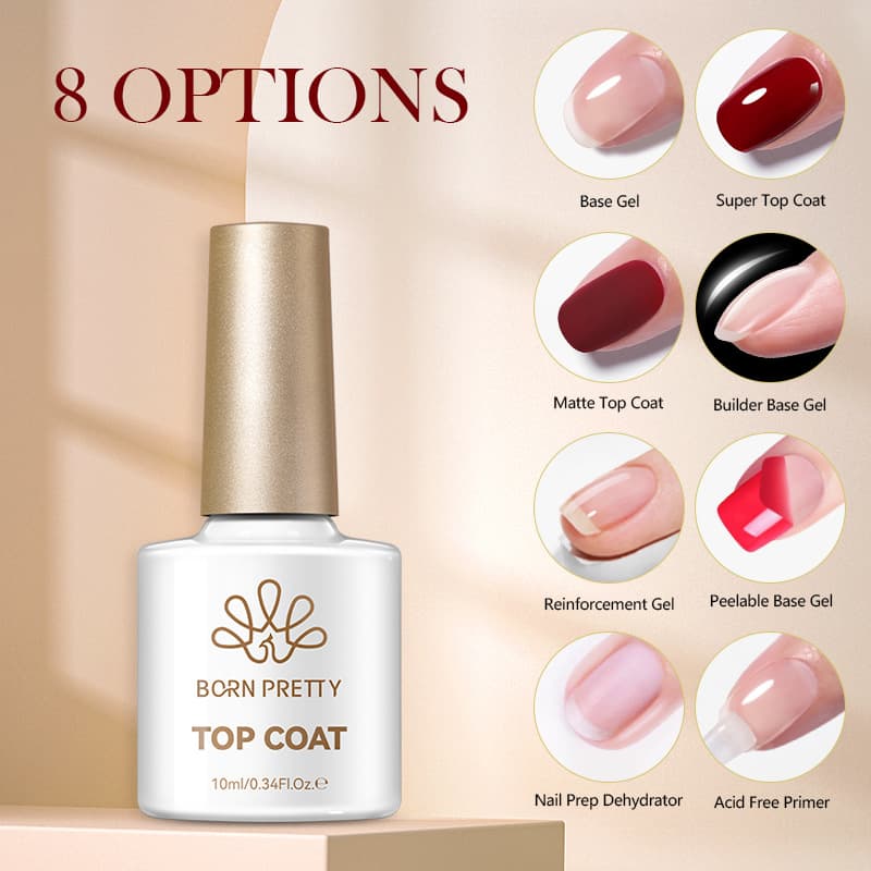 BORN PRETTY Cross-Border Basic Nail Gel Construction Base Coat Top Coat Strengthening Gel Nail Light Cure Gel