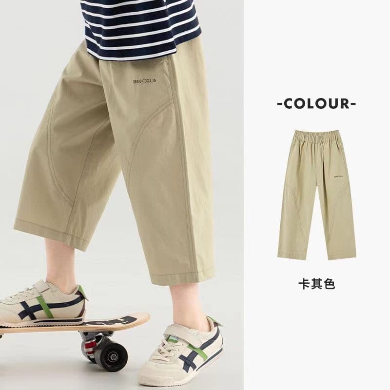 Casual Cotton Blend Boys' Shorts Spring Summer Trendy Versatile Children's Clothing Workwear Pants for Kids Aged 8 And Above