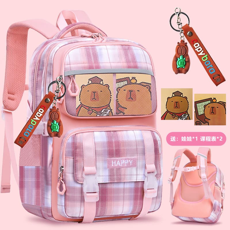 New middle and high school schoolbags for girls grades 1-6-9 lightweight children's burden-reducing backpack with large capacity