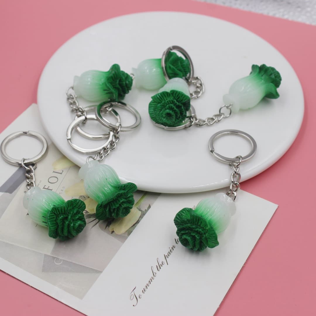 Creative and personalized simulated food food, vegetables, vegetables and cabbage key accessories, cheap small gift keychains