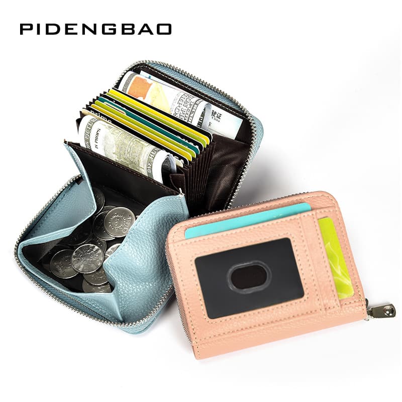 2025 Cross-border RFID Organizer Card Wallet PU Japanese-style Coin Purse Women's Multi-slot Zero Wallet Card Bag