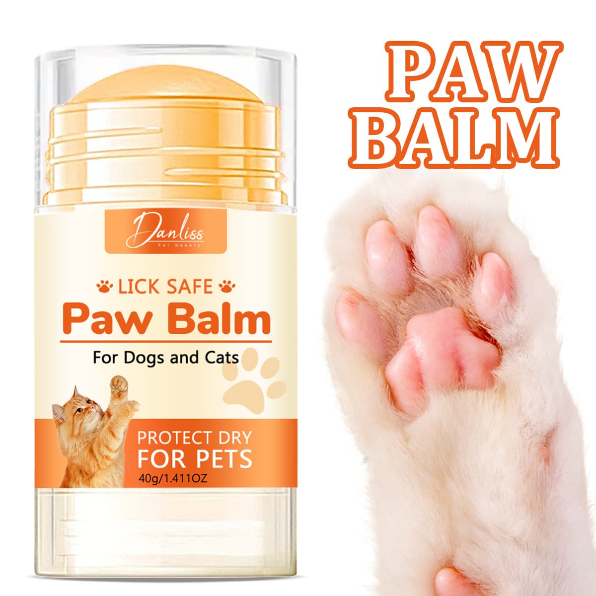Cross-border Cat and Dog Double Care Balm with Avocado Oil and White Beeswax for Paw Maintenance, Preventing Dryness and Cracking, Moisturizing Paw Pads