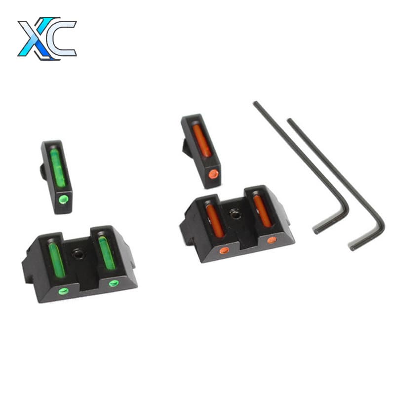 Glock Fiber Optic Front and Rear Sights Sight Aiming Tactical Accessories