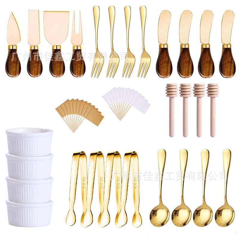 Cross-border Stainless Steel Western Tableware Set Party Gathering Cutlery Set Cheese Knife Butter Knife Dessert Fork