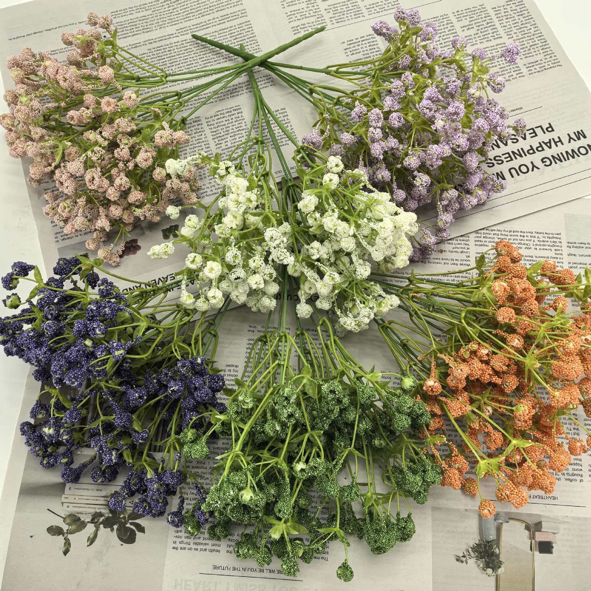 Simulation flower gypsophila foam plastic fake flower bouquet home living room flower arrangement decoration simulation ornaments manufacturer wholesale