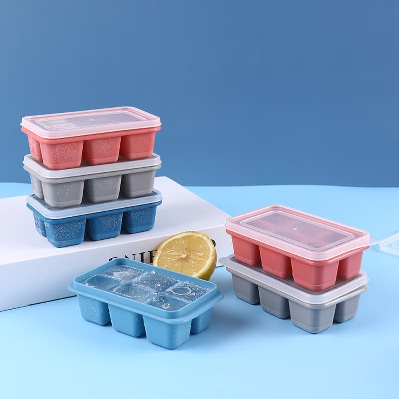 Ice Cube Tray Ice Box Freezing Mold Quick Freeze Household Refrigerator Homemade Viral Ice Box 6 Ice Cubes