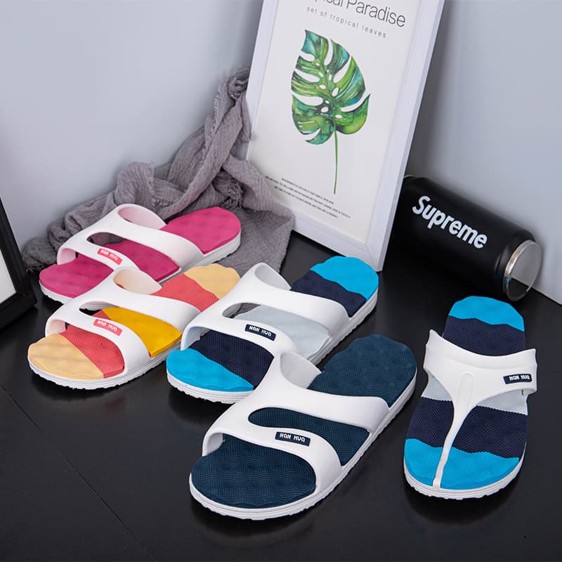 Unisex Indoor Slide Sandals, Soft Sole Beach House Slippers, Thick Bottom Durable Couple Casual Comfortable Anti-Slip