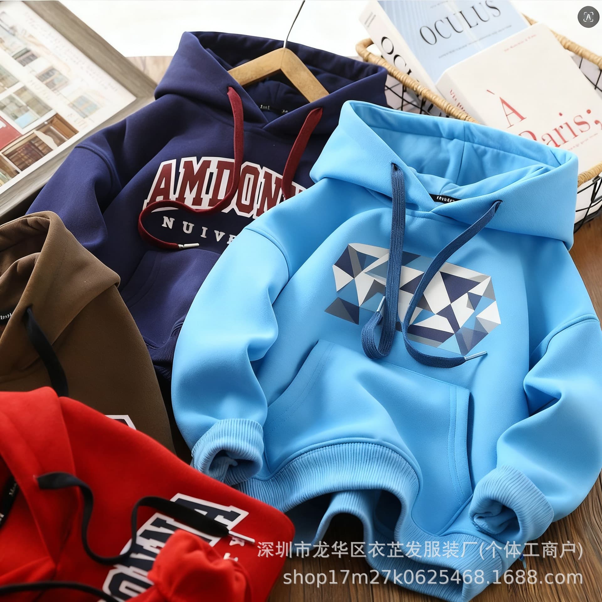Girls' Hoodie Fall Winter New Fleece-Lined Hooded Sweatshirt Wholesale 9.9 Free Shipping Dropshipping Children's Outerwear