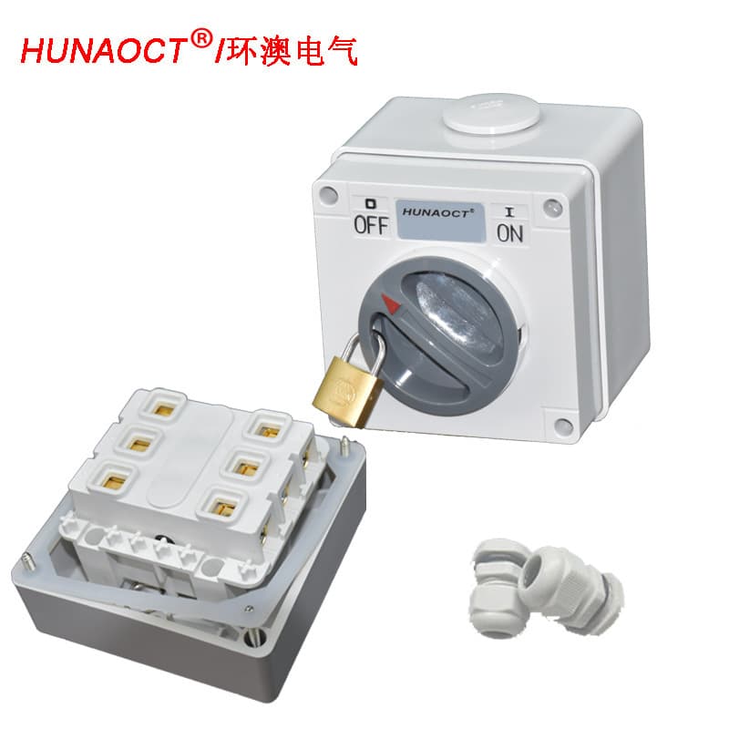 HUNAOCT Direct Sales Industrial Outdoor Waterproof Switch 56SW332 Australian Standard Low Voltage Load Isolation Switch IP66