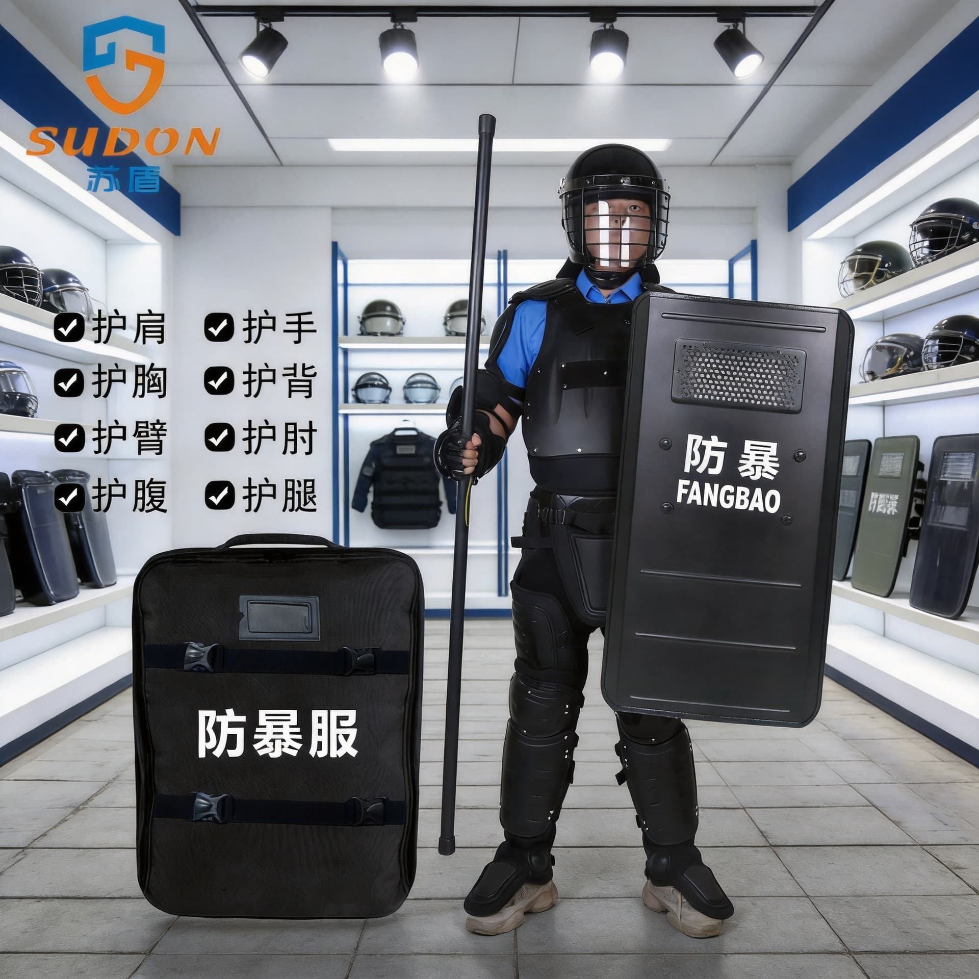Wholesale protective stab-proof armor suit, explosion-proof suit, hard anti-riot suit, full body protective armor, security equipment