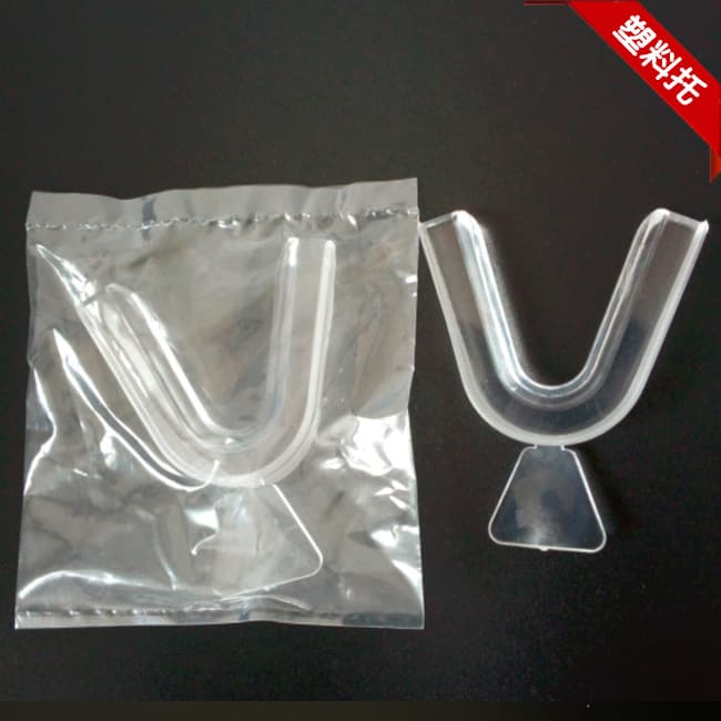 Export with handle tray, cold light whitening self-curing heat-forming gel whitening tray, 2 pieces per bag