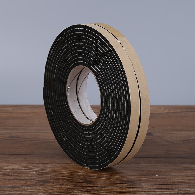 Black EVA Single-Sided Foam Shock-Absorbent Tape Strong Adhesive Anti-Vibration Impact-Processed Foam Single-Sided Tape Wholesale