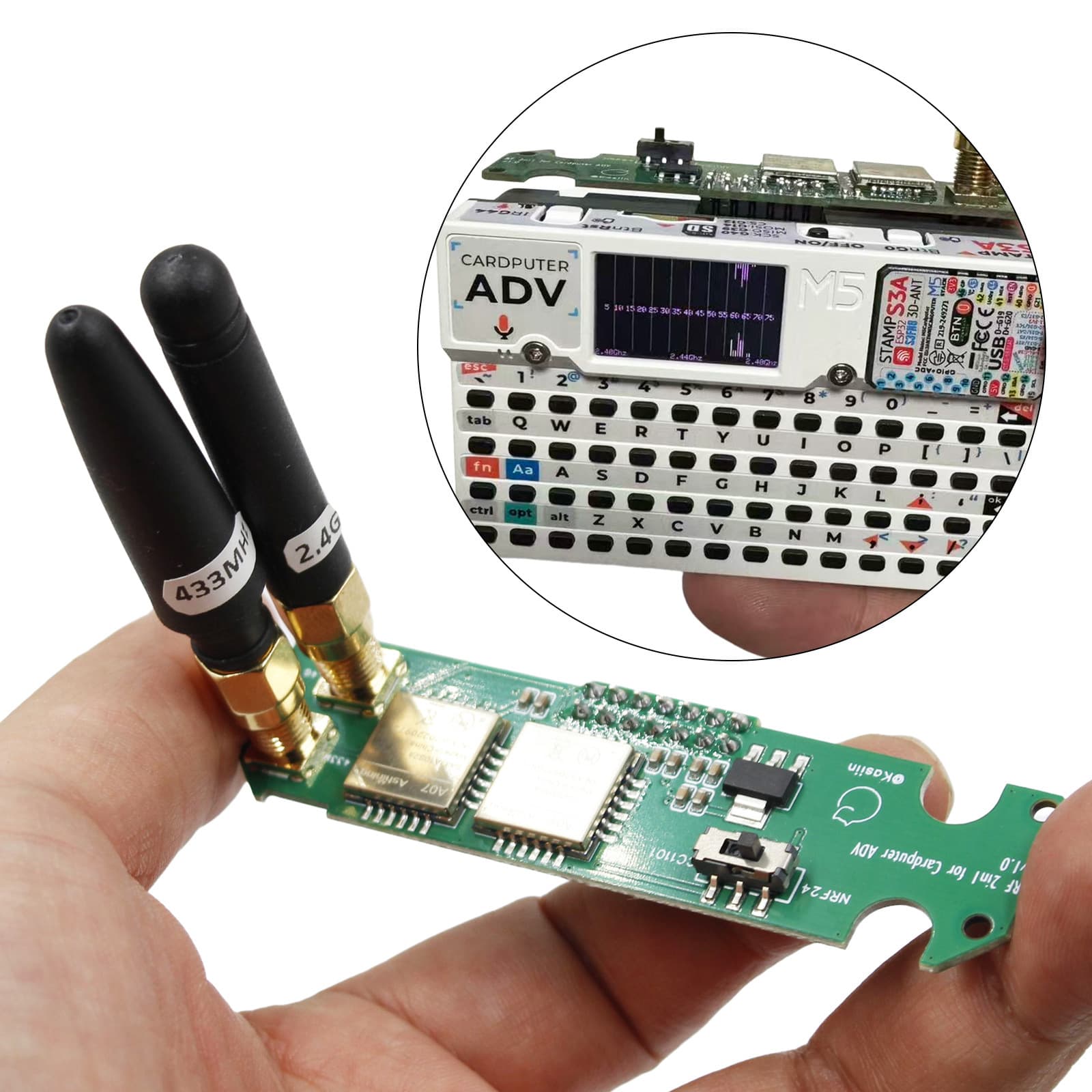 M5Stack Cardputer ADV cc1101 nrf24 RF 2-in-1 Module Compatible with Bruce Firmware