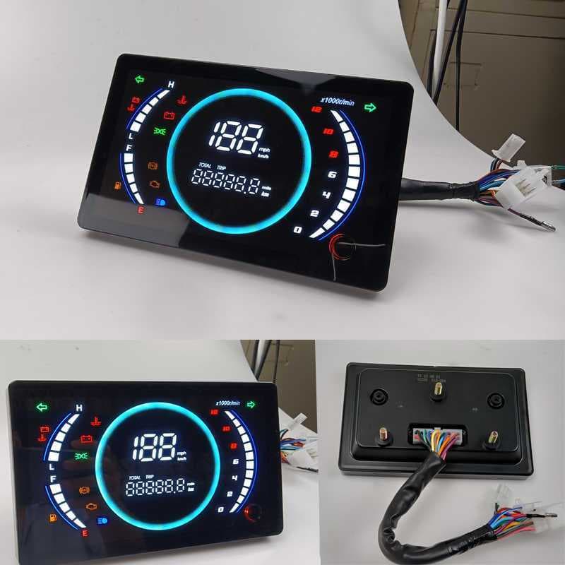Universal Modification Motorcycle Modification Parts Digital Instrument Electronic Gauge LCD Display Assembly