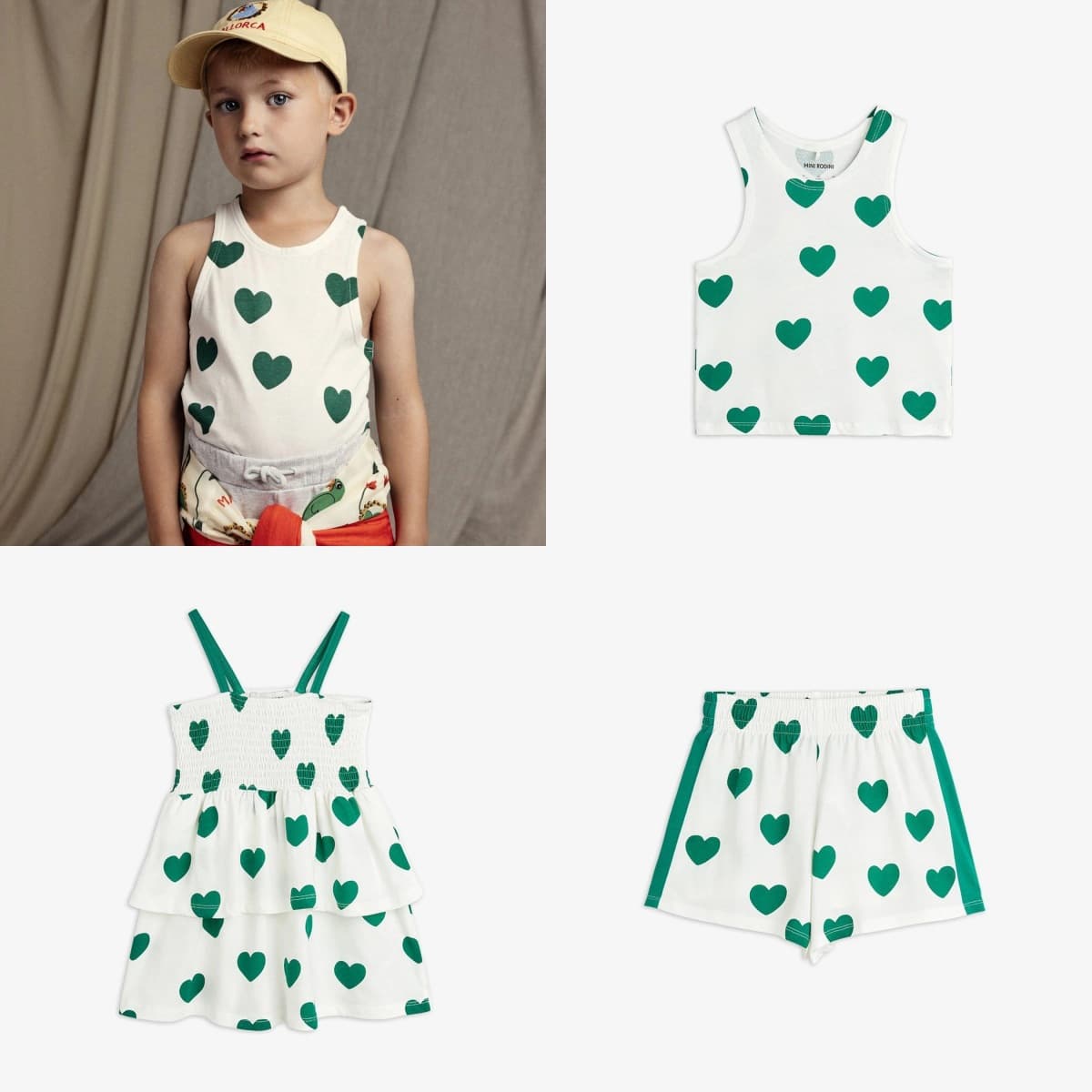 Children's Set 2025 Spring/Summer M.rodini Heart Collection Set
