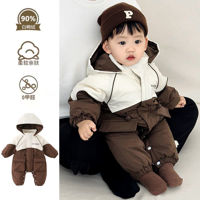New Start Clothing Baby Down Jacket White Duck Down Newborn Winter Thickened Romper Baby Boy Winter Onesie
