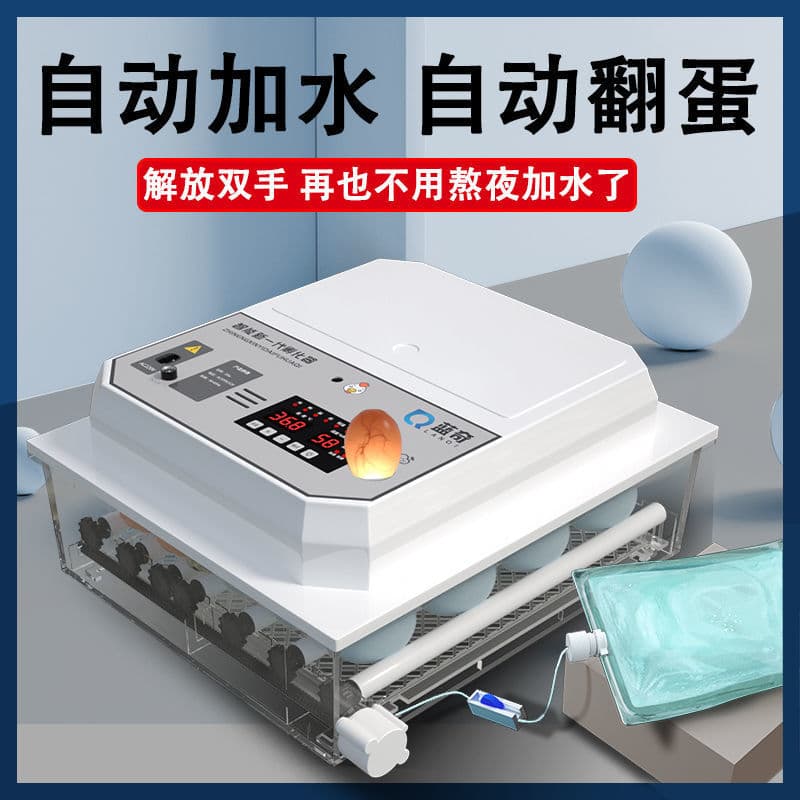 Fully automatic incubator, small household incubator for chicks, ducks, geese, pigeons, and quails; machine for hatching chicks.