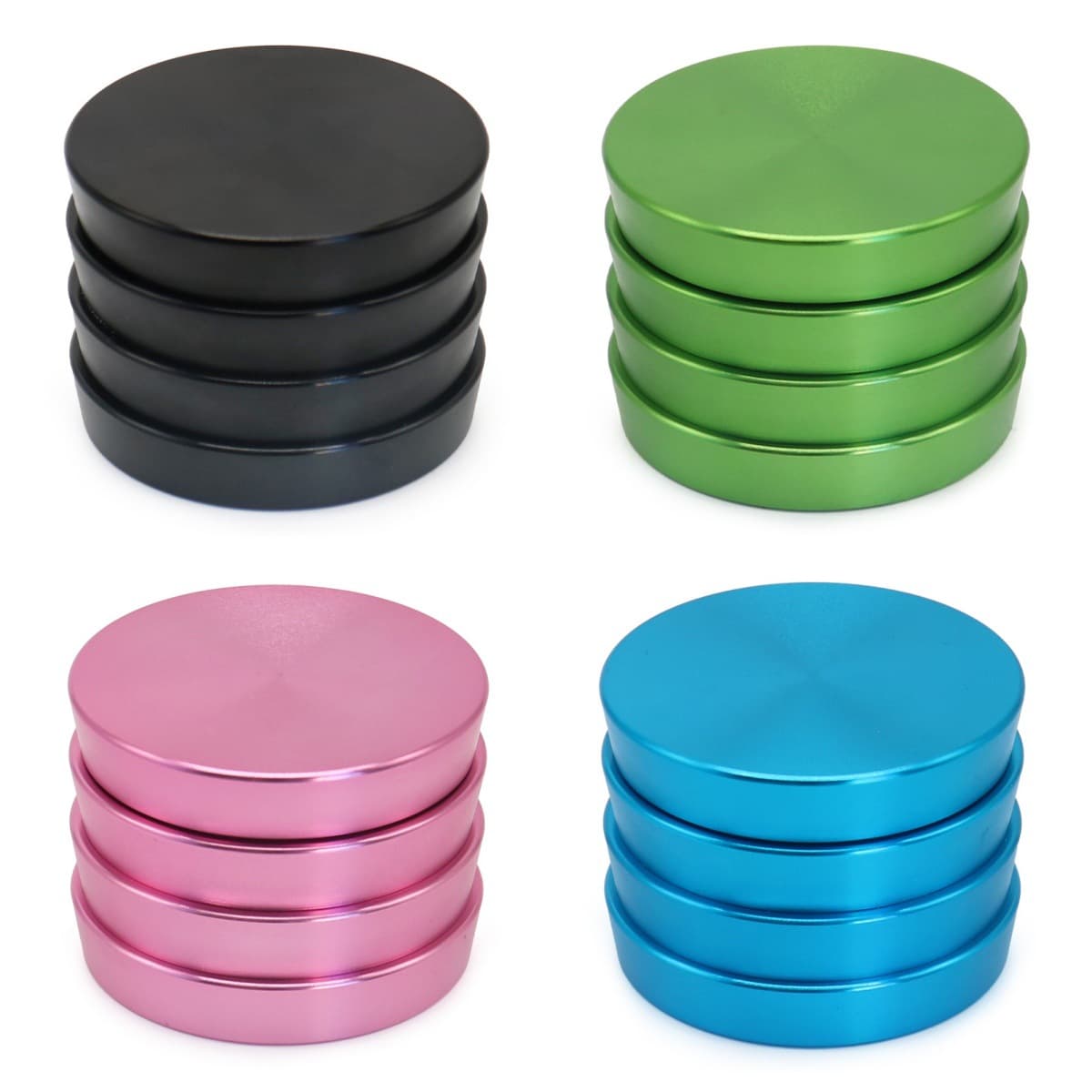Cross-border Direct Supply Aluminum Alloy Pagoda Grinder 50mm 4-layer Stepped Pagoda Grinder Tobacco Crusher GRINDER