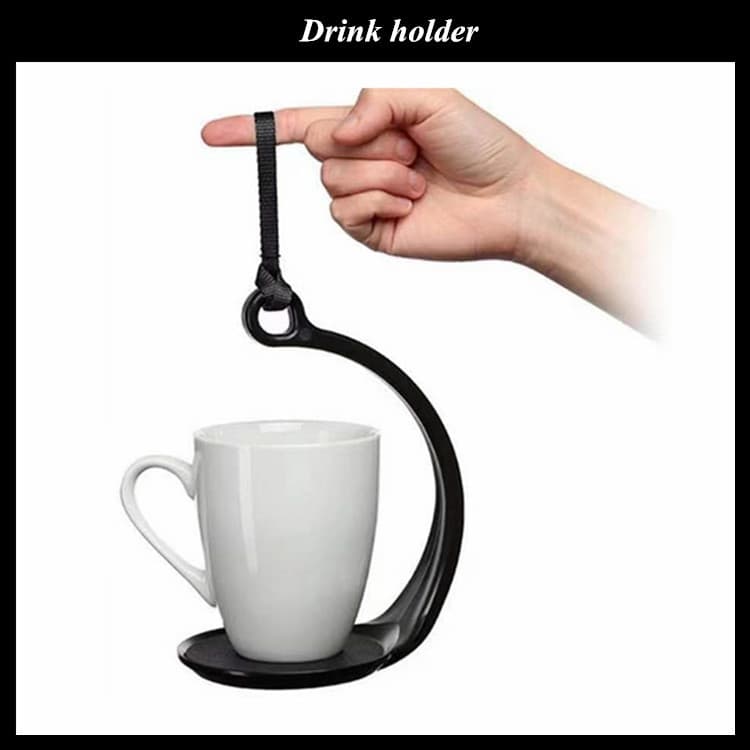 Spillnot Cross-border New Product, Non-spill Cup Holder with Anti-sway Handle and Strong Suction for Outdoor Use with Lanyard