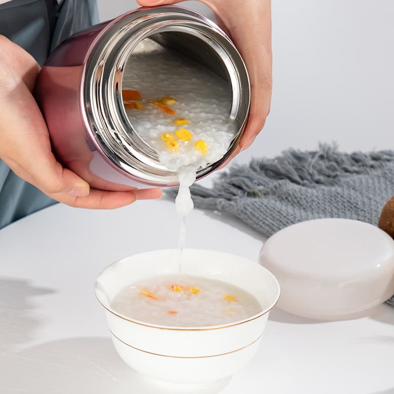 Large Capacity 304 Stainless Steel Thermal Insulated Food Jar for Porridge and Meals, Ideal for Students and Office Workers