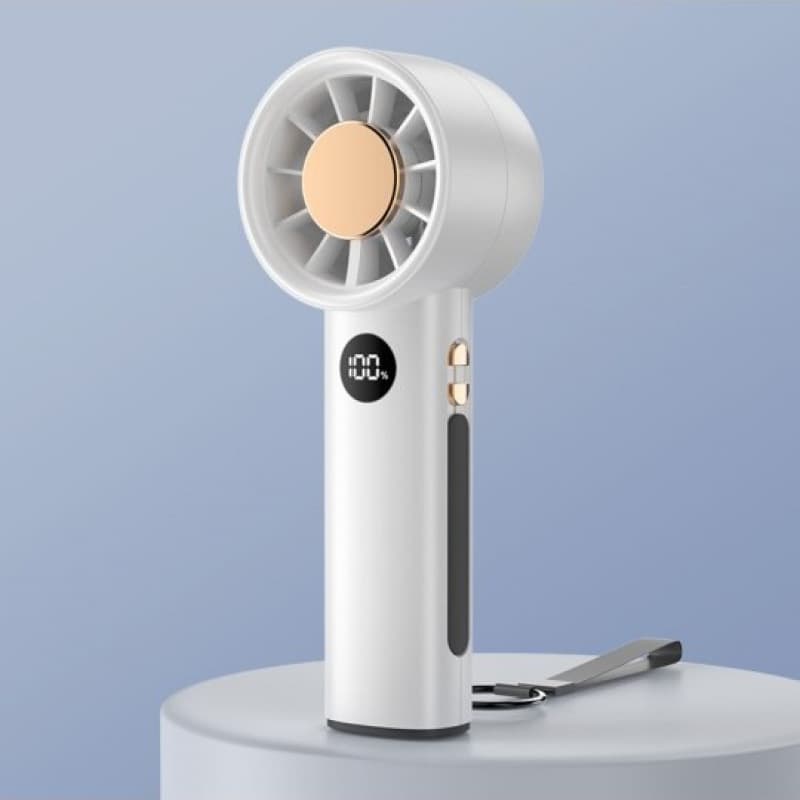 Portable Rechargeable Fan with Digital Display, Handheld Turbo Fan with Adjustable Speed, Outdoor High-Power Turbine Fan