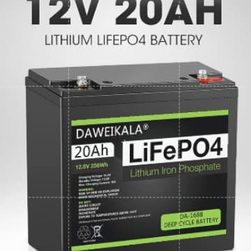 12V 20Ah LiFePO4 Battery Lithium Iron Phosphate 12V LiFePO4 Rechargeable Battery for Kids Scooter