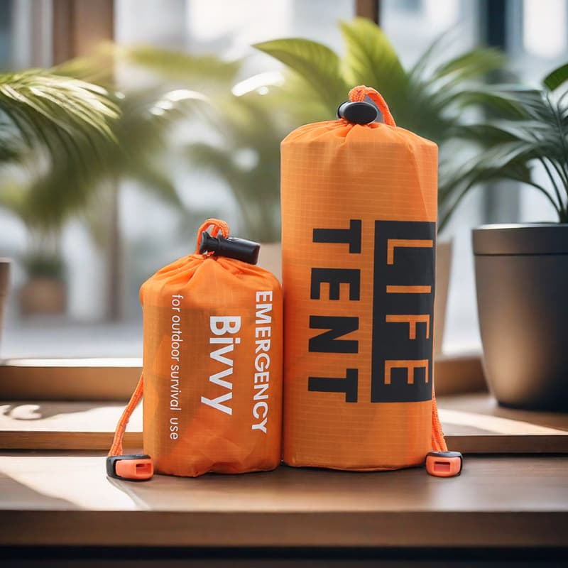 Neutral printed cloth bag with whistle design for outdoor sleeping bags, tents, thermal blankets, raincoats, and emergency cold protection.