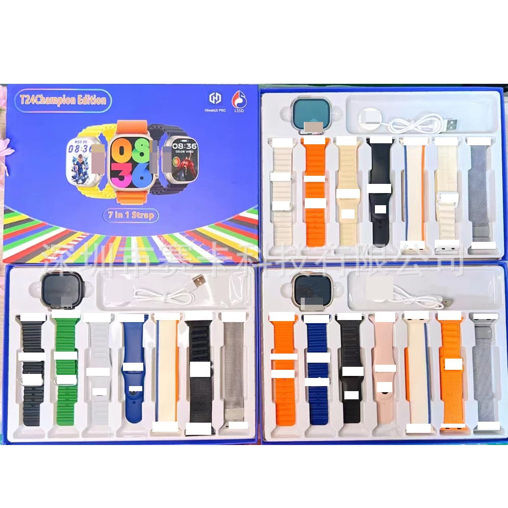 T24CE/T24PM Smart Watch Champion Edition 7-in-1 Smart Watch Set Huaqiangbei S9 Smartwatch