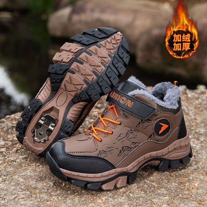 Snow Boots for Kids, Boys Winter Cotton Shoes, Anti-Slip Hiking Shoes, New Warm Waterproof Fleece Boys Big 2025