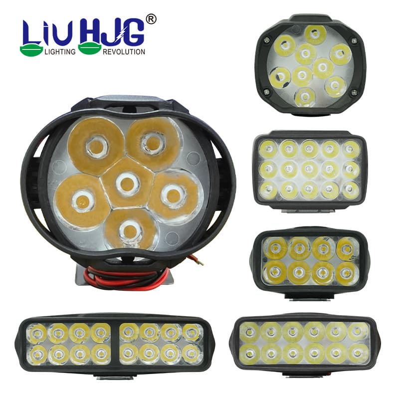 Electric Motorcycle Light Modification External Spotlights Ultra-Bright High-Power LED Light Plastic 6-Bead Motorcycle External Waterproof Light