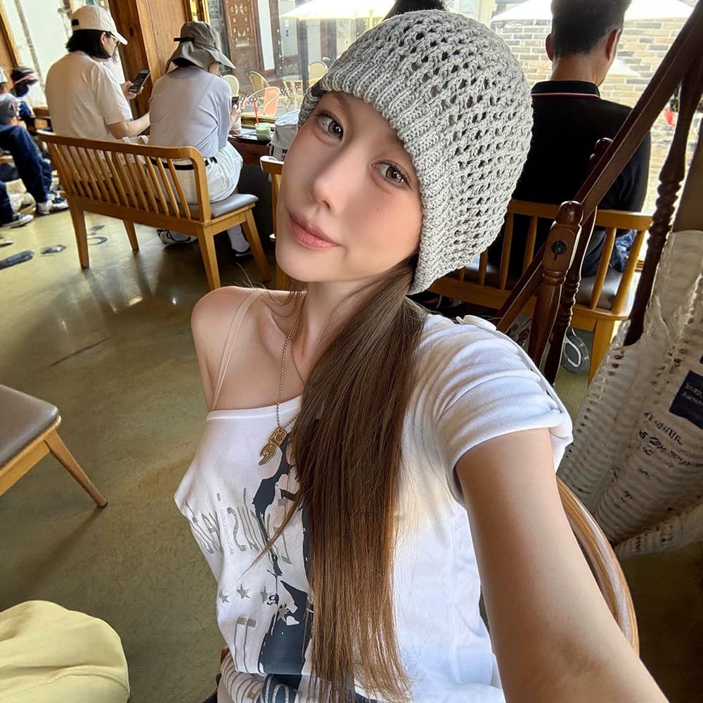 Modal American Off-Shoulder T-Shirt 2026 Summer Women Y2K Shirred Silver Foil Letter Hot Style Short Sleeve Top