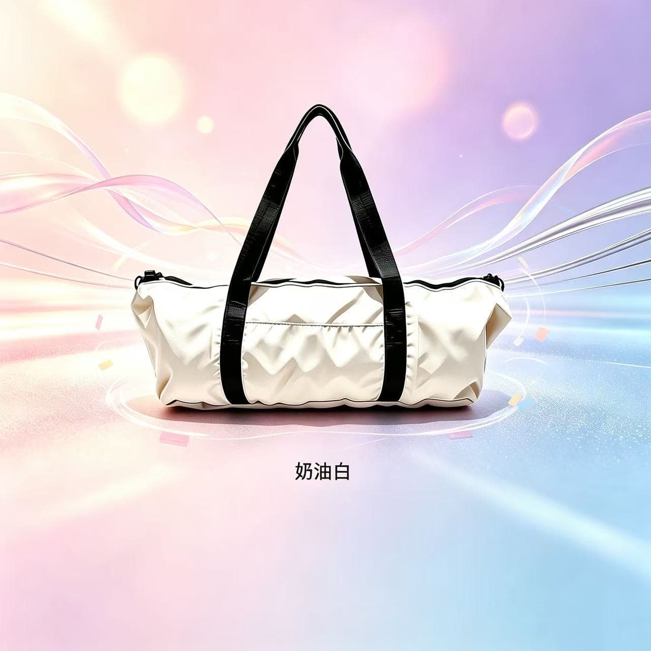 Waterproof Multi-Compartment Extra-Wide Long Handle Nylon Yoga Bag Sports Fitness Handheld Gym Tote Bag