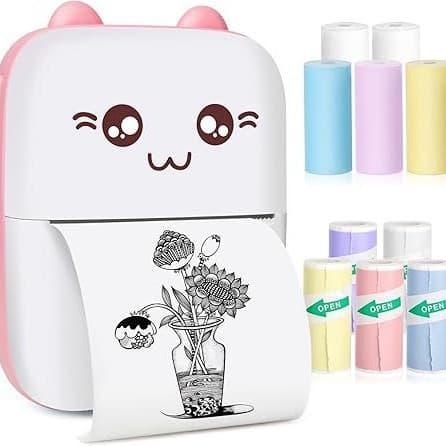 Portable Mini Thermal Photo Printer Pocket Error Label Student Printer Compact Size USB Interface High Print Speed And Quality