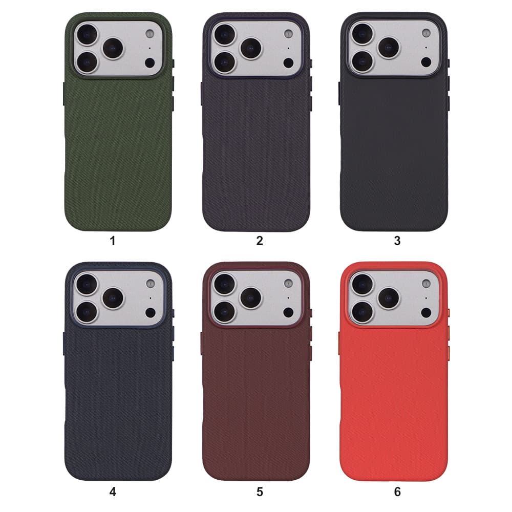 Tech Fabric Leather Case for iPhone 17, iPhone 16, Full Coverage, Magsafe Magnetic, Leather Cover