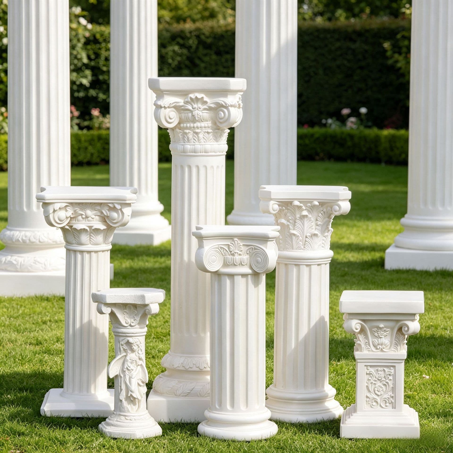 Simple European-style Relief Roman Column Decoration Photography Prop Wedding Display Stand Outdoor Garden Ornament