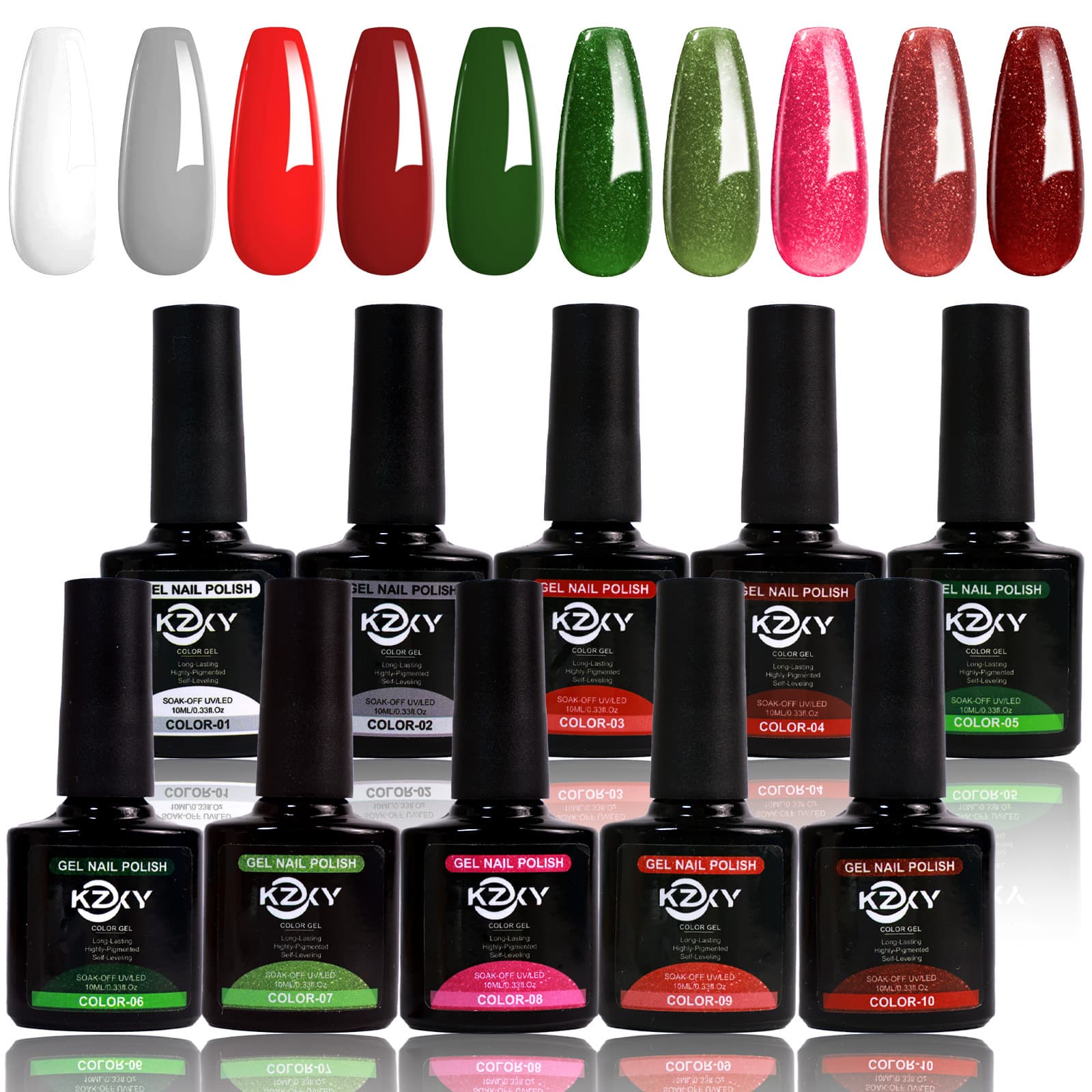 Gel Polish 100 Colors, 10 Colors per Set, Translucent, Glitter, Cat Eye, Platinum, Solid Colors, Exclusive for Nail Salons, Cross-Border Bestseller