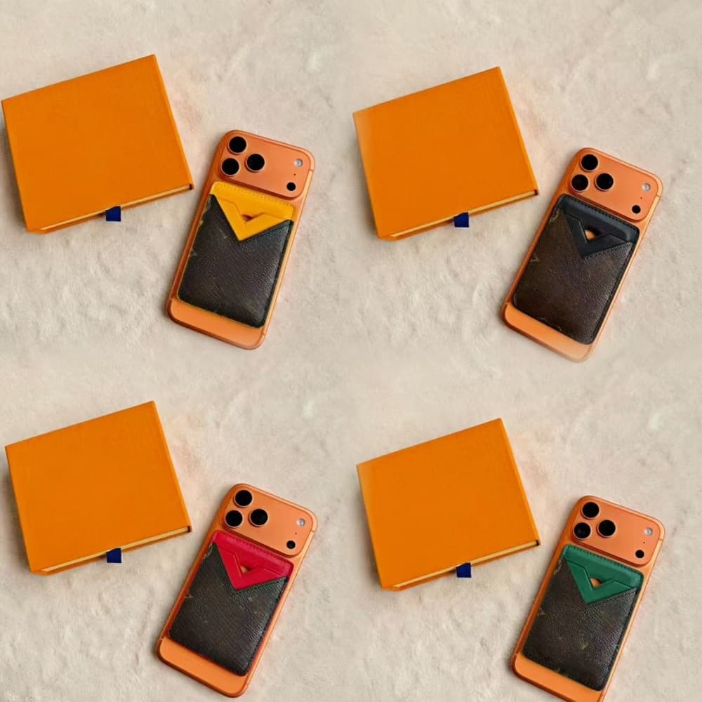 Light Luxury Phone Card Holder Strong Magnetic iPhone Monogram Card Holder MagSafe Phone Back Adhesive Card Holder