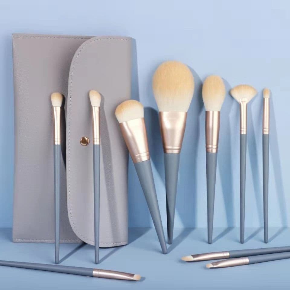 10-Piece Blue Bridge Makeup Brush Set, Cangzhou Powder Brush, Eyeshadow Brush, Foundation Brush, Source Factory Stock, Portable