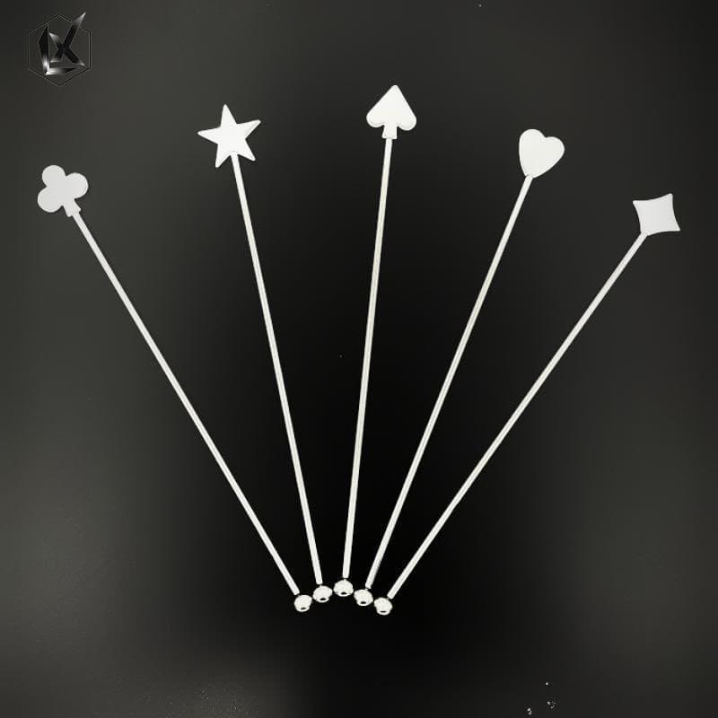 304 Stainless Steel Wine Stirring Stick Milk Tea Picker Coffee Beverage Decorative Stick Bar Cocktail Mixing Stick