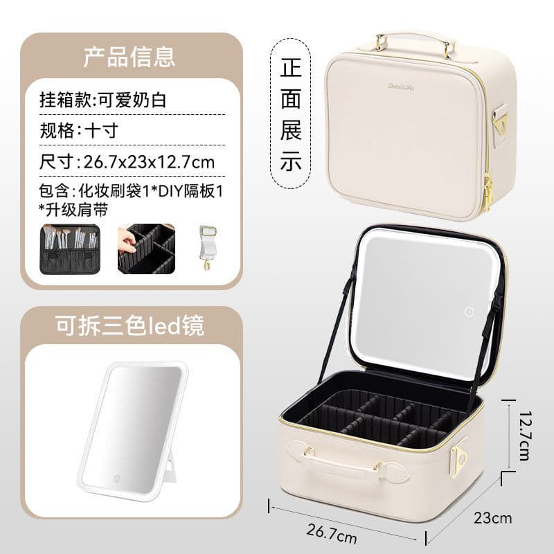 2025 New LED Lighted Makeup Cosmetic Bag Travel Skincare Organizer Portable Professional Cosmetic Case Factory