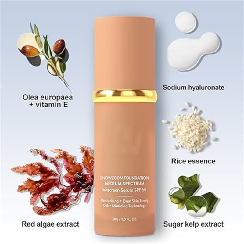 Cross-border hot-selling 4-in-1 Slim and lightweight concealer foundation without sticking powder concealer