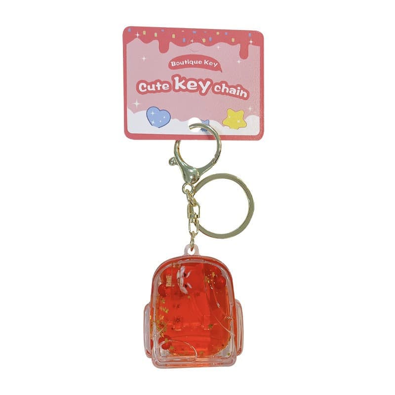 Cross-border Creative Gift Oil Flow Keychain Ingot Key Chain Bag Charm Phone Charm Gift Wholesale