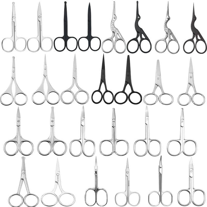 Stainless Steel Beauty Scissors Eyebrow Scissors Nose Hair Scissors Beard Scissors Dead Skin Scissors Embroidery Scissors A Scissors B Scissors Eyebrow Trimming Scissors